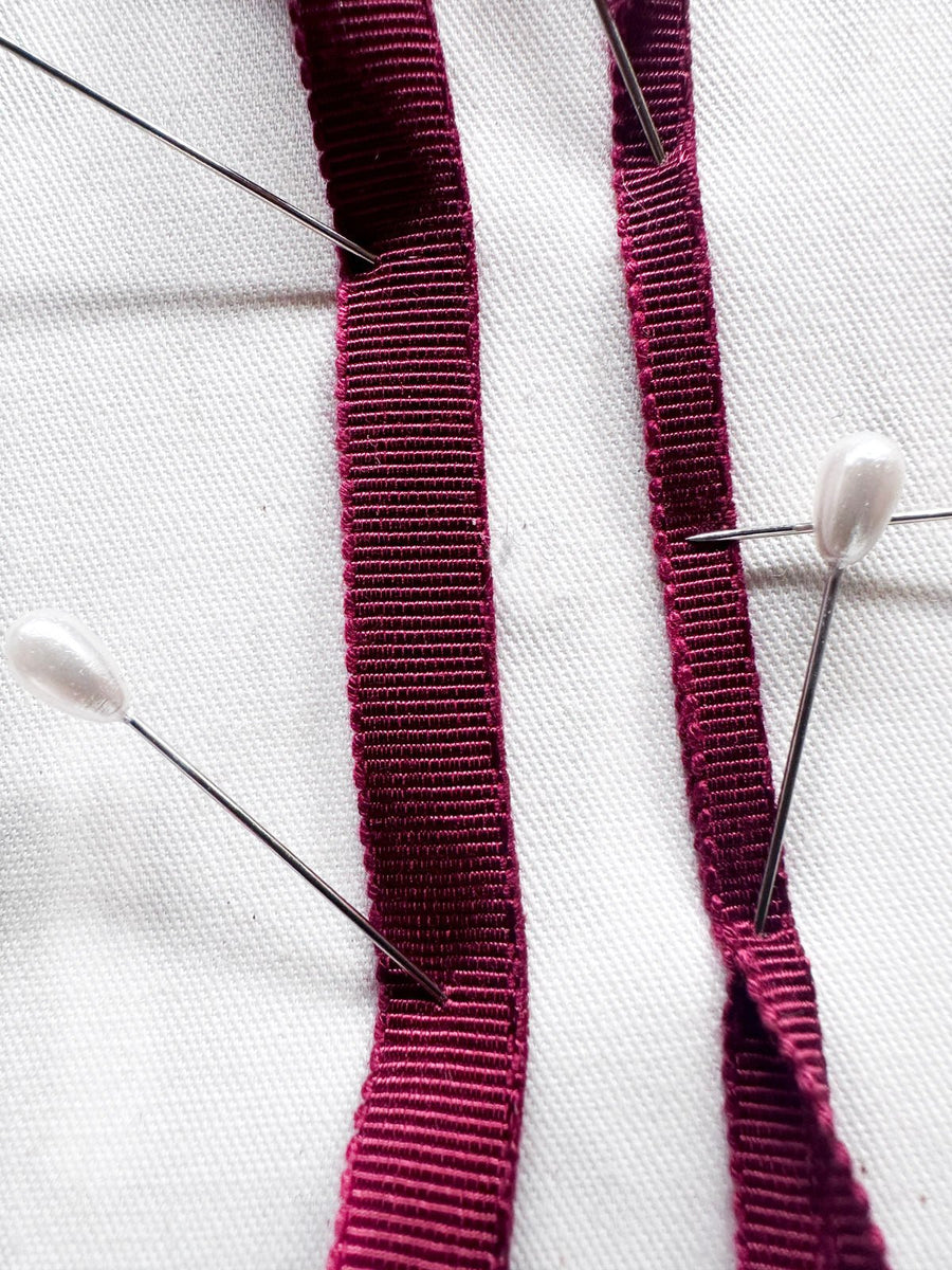 Burgundy Rayon Petersham Binder - L'Etoffe Fabrics LLC