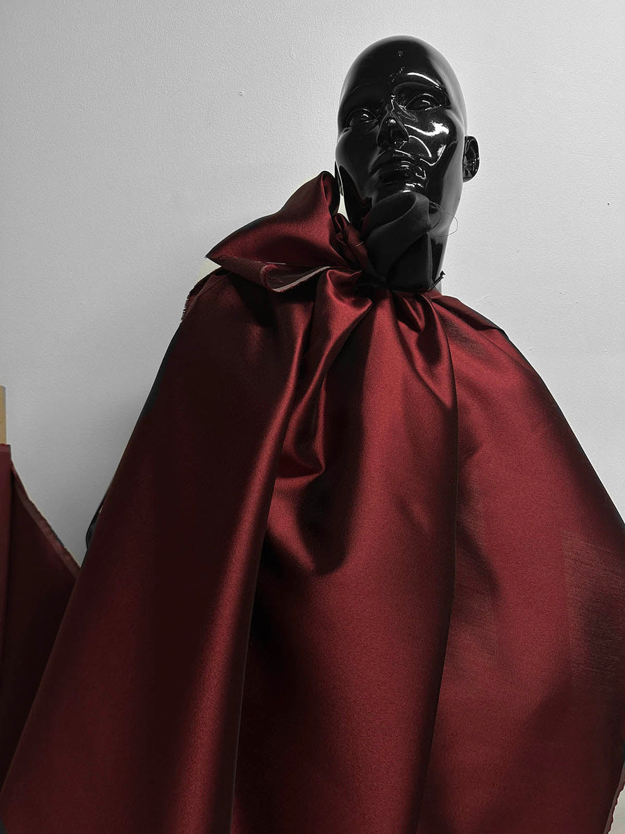Burgundy Silk Wool Suiting - L'Etoffe Fabrics LLC