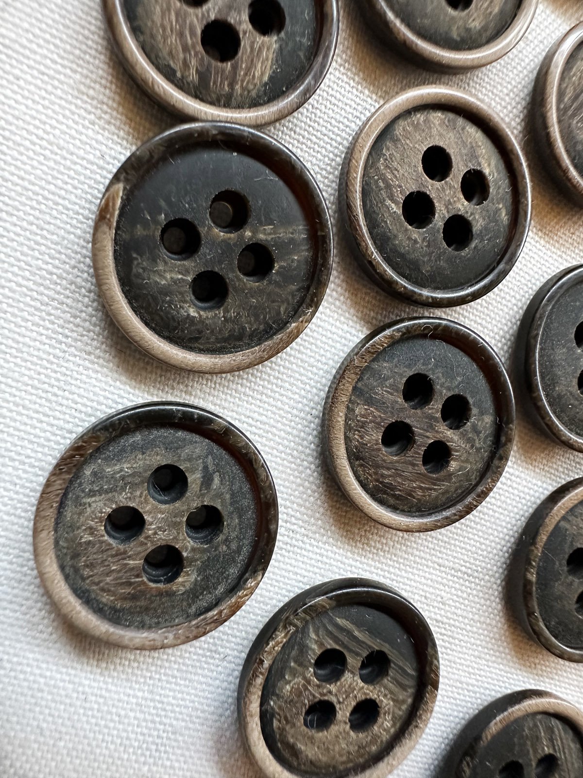 Burnished Shirt Button Per Dozen - L'Etoffe Fabrics LLC