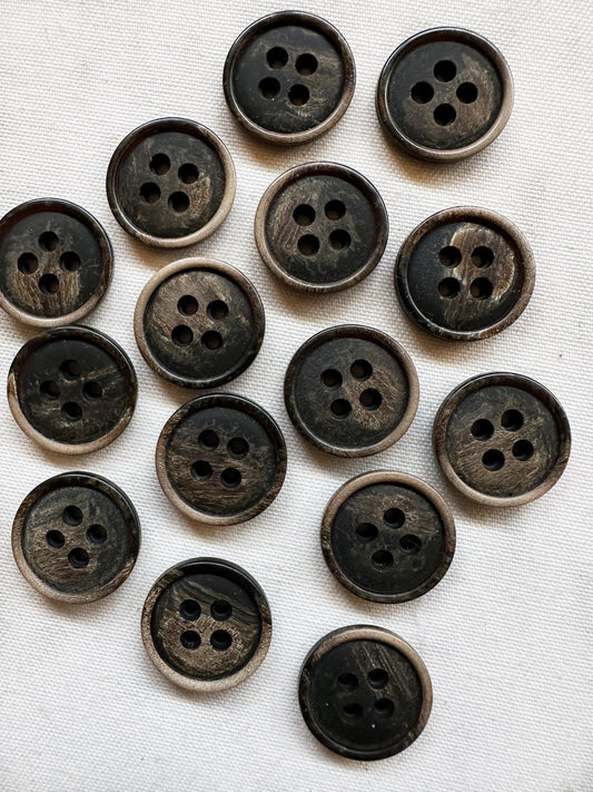 Burnished Shirt Button Per Dozen - L'Etoffe Fabrics LLC