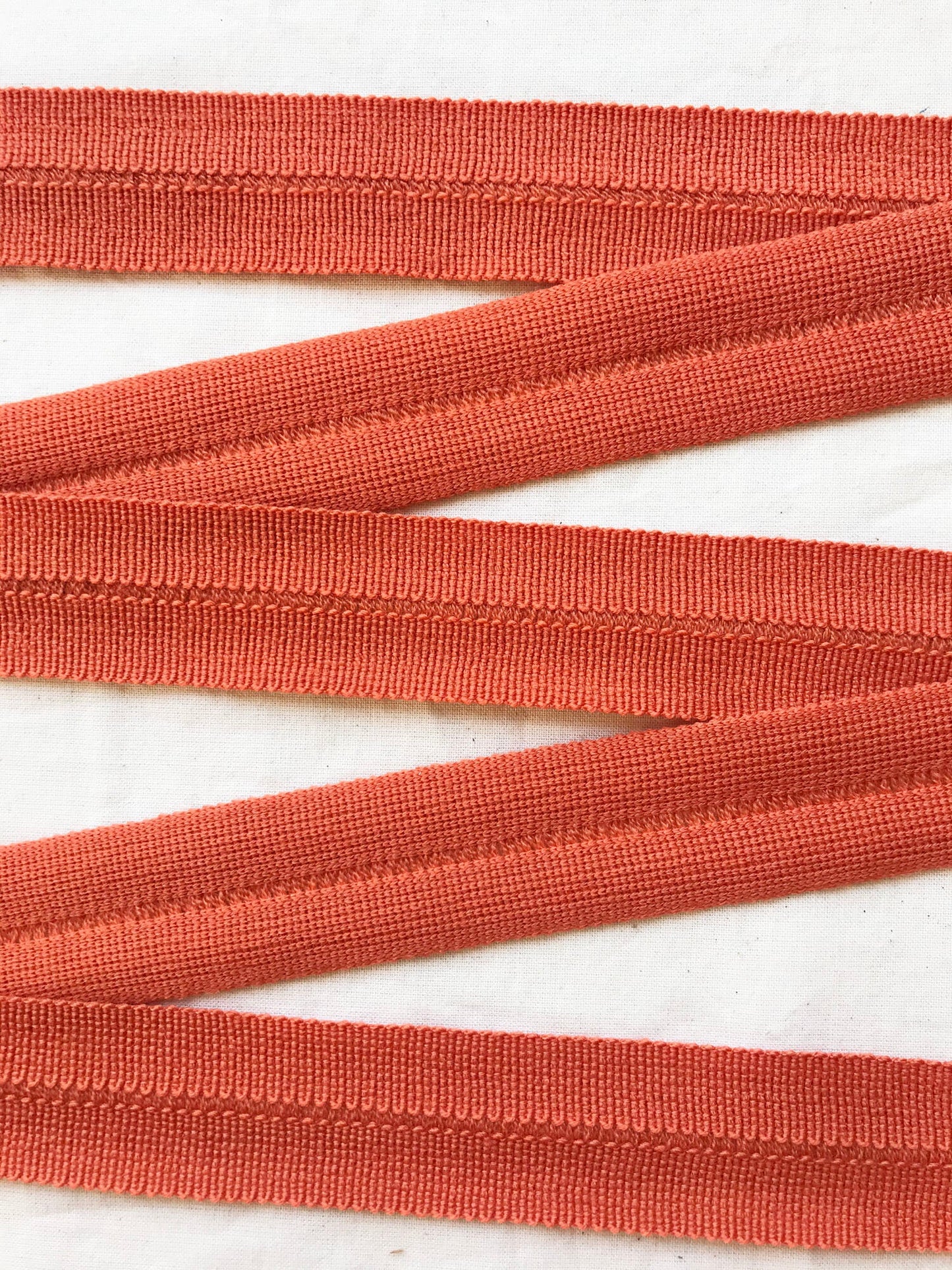 Burnt Orange Wool Petersham Fold Over Binding - L'Etoffe Fabrics LLC