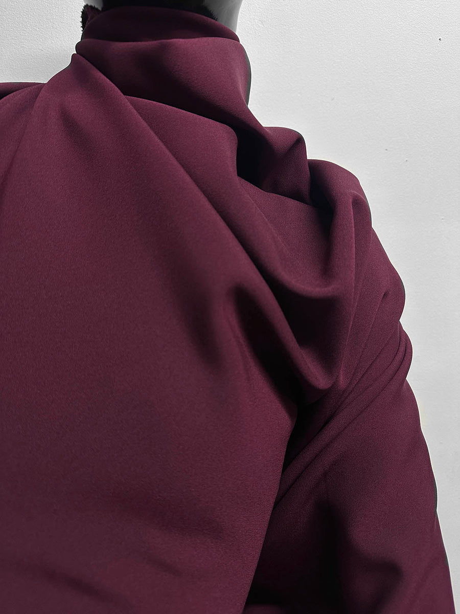 Cabernet 3 Ply Stretch Silk Crepe Suiting - L'Etoffe Fabrics LLC