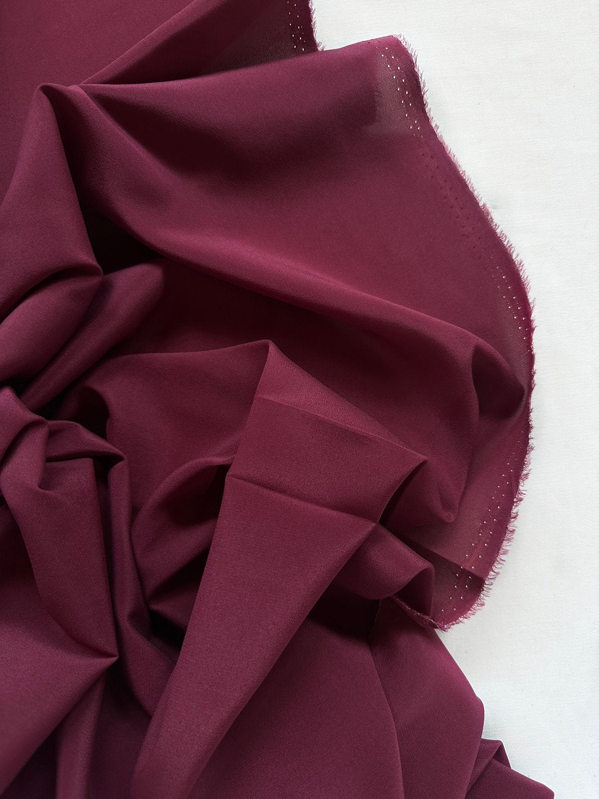 Cabernet Stretch Silk Crepe De Chine - L'Etoffe Fabrics LLC