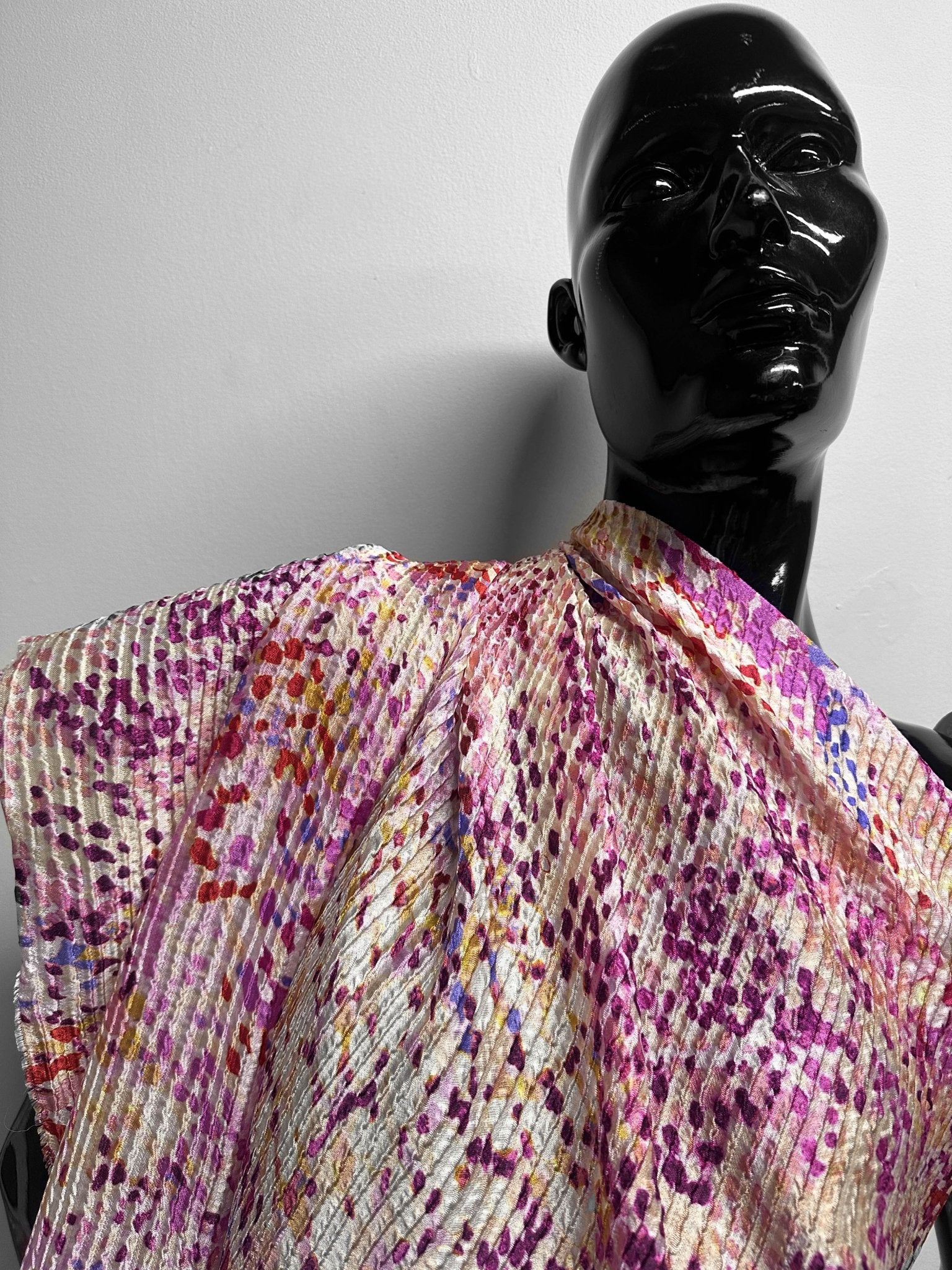 Carlo Pozzi Pleated Silk Jacquard - Designer Surplus - L'Etoffe Fabrics LLC