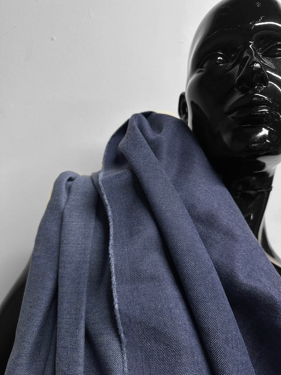 Cashmere Linen Twill Soft Denim - L'Etoffe Fabrics LLC