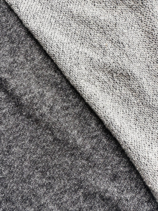 Charcoal Heathered Light French Terry - L'Etoffe Fabrics LLC