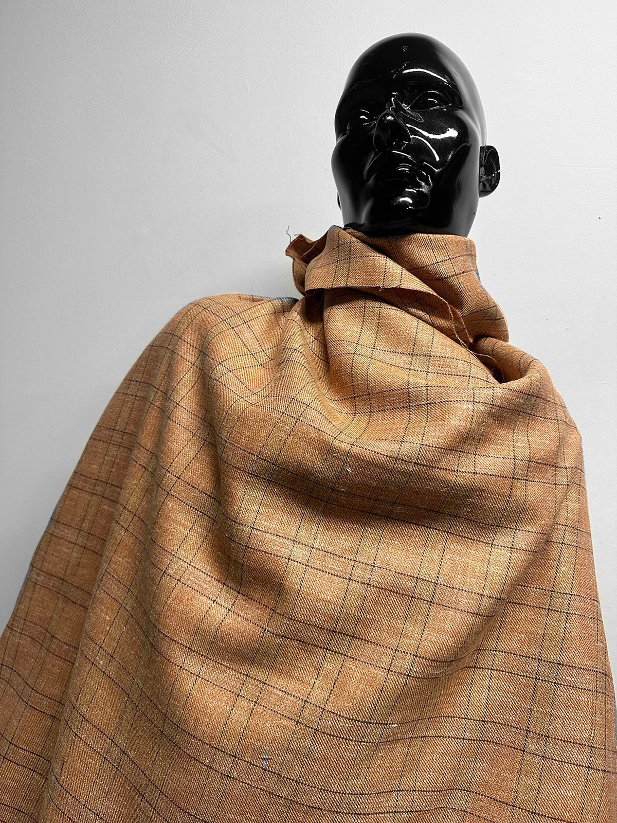 Classic Italian Silk Linen Virgin Wool Suiting - Cantaloupe - L'Etoffe Fabrics LLC