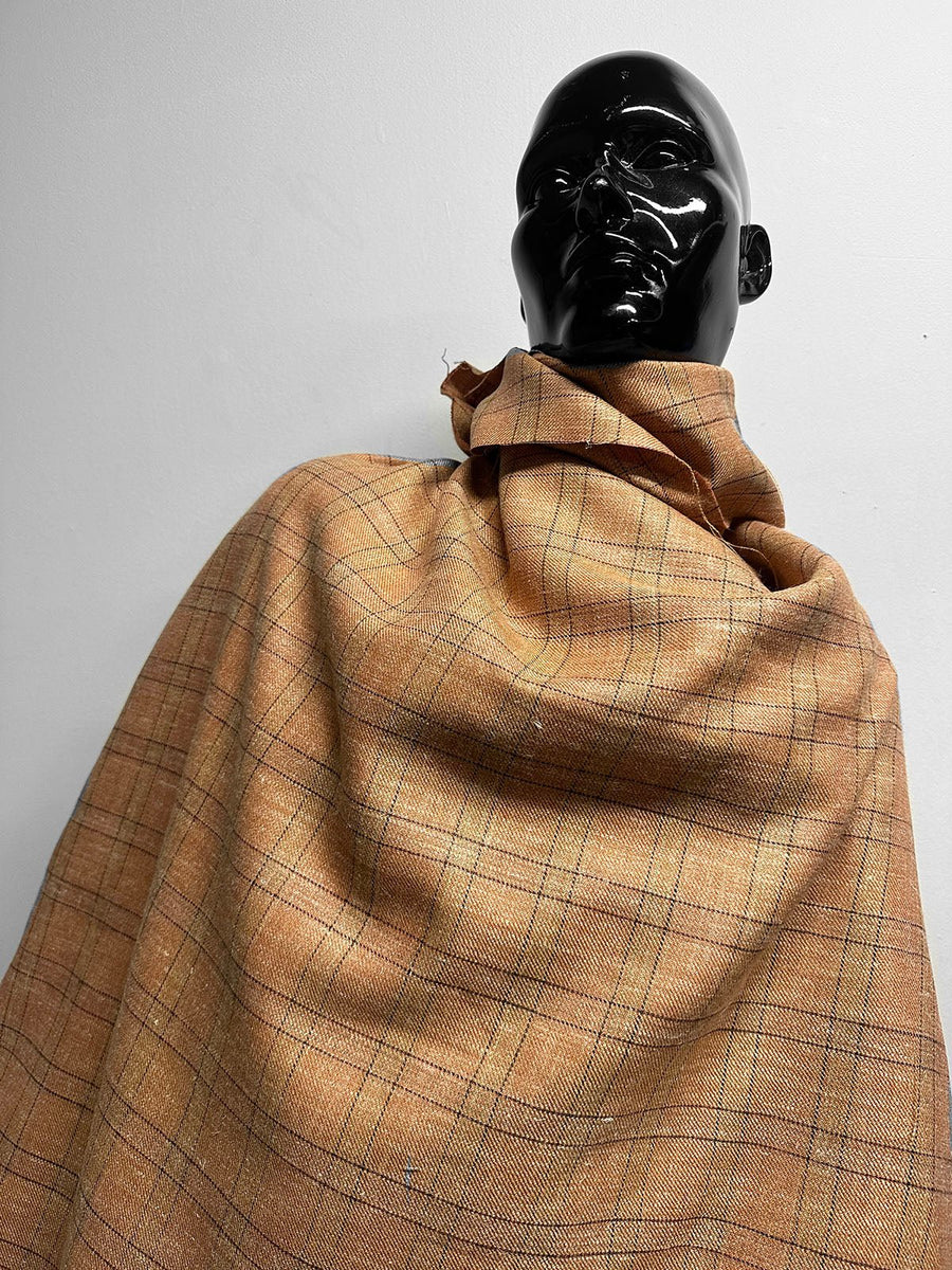 Classic Italian Silk Linen Virgin Wool Suiting - Cantaloupe - L'Etoffe Fabrics LLC