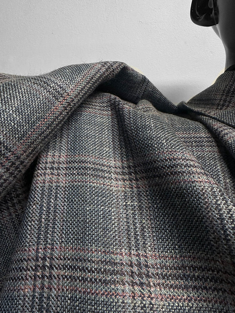 Classic Italian Silk Linen Virgin Wool Suiting - Denim Blue - L'Etoffe Fabrics LLC