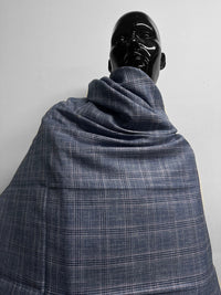 Classic Italian Silk Linen Virgin Wool Suiting - Navy - L'Etoffe Fabrics LLC