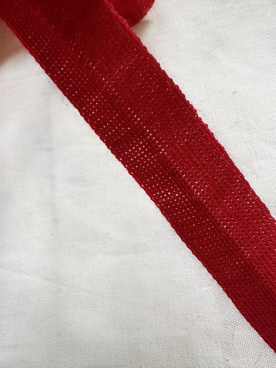 Classic Red Wool Knit Binder - L'Etoffe Fabrics LLC