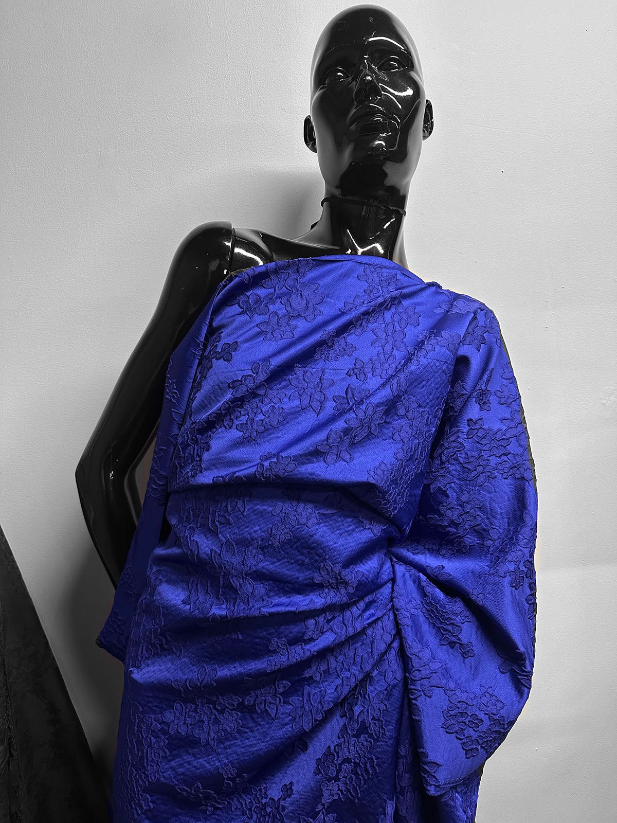 Cobalt Floral Jacquard - L'Etoffe Fabrics LLC