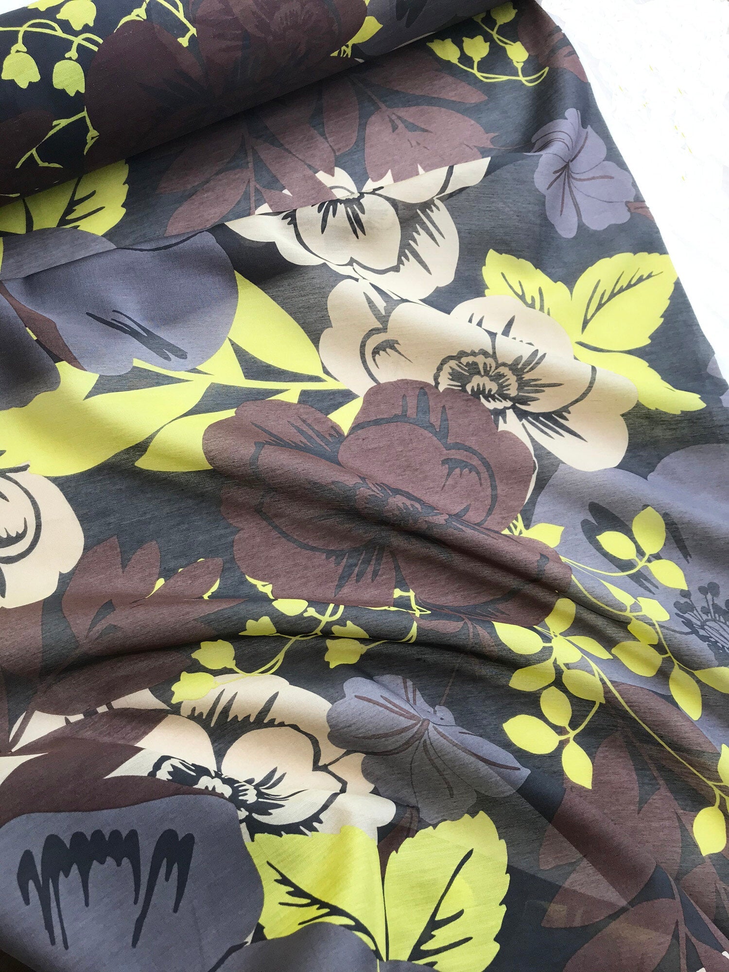 Concrete Jungle Silk Cotton Shirting Fashion Fabric by the yard - L'Etoffe Fabrics LLC