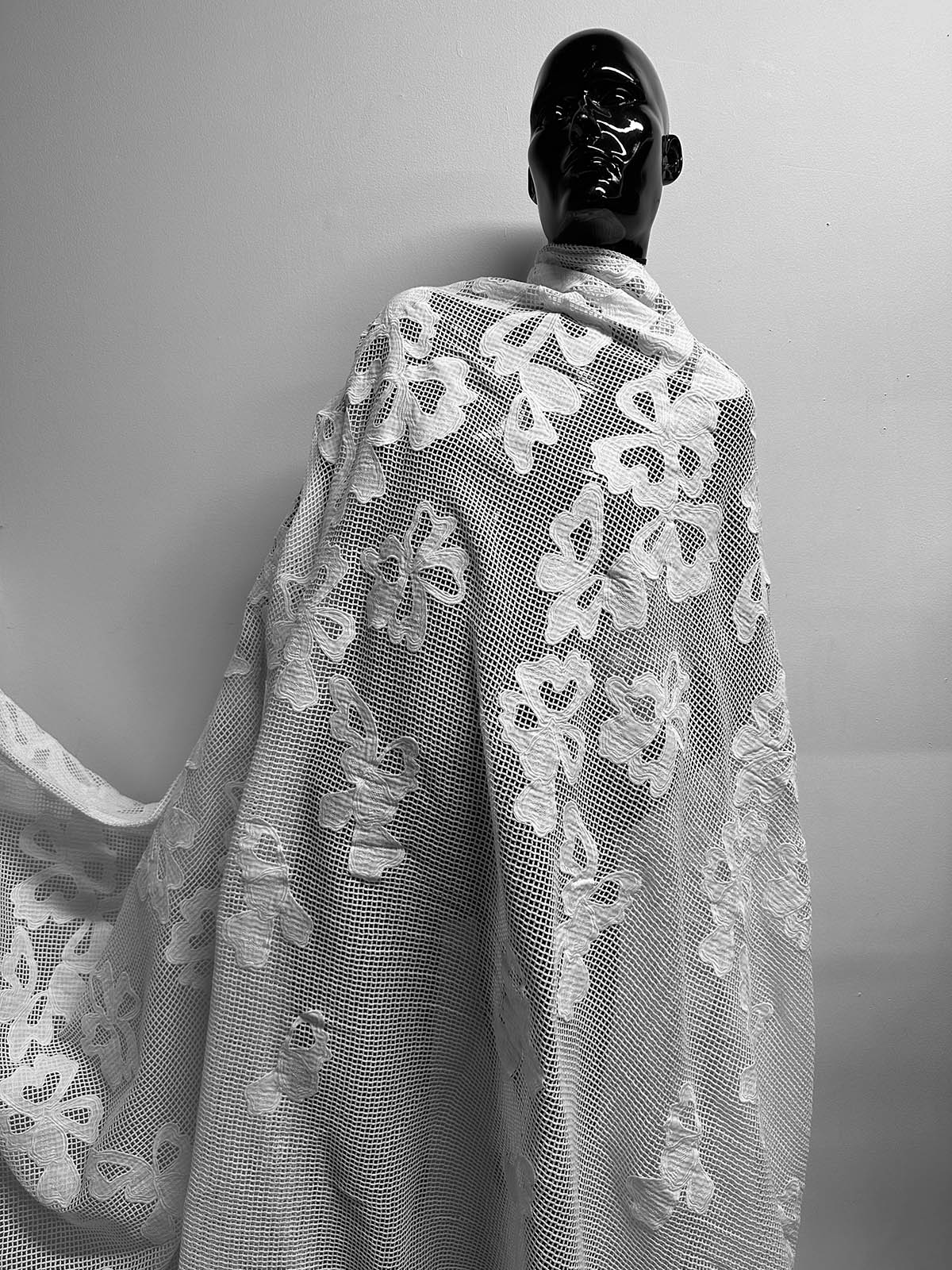 Cotton Embroidered Heavy Netting - L'Etoffe Fabrics LLC