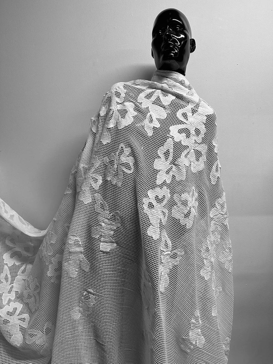 Cotton Embroidered Heavy Netting - L'Etoffe Fabrics LLC