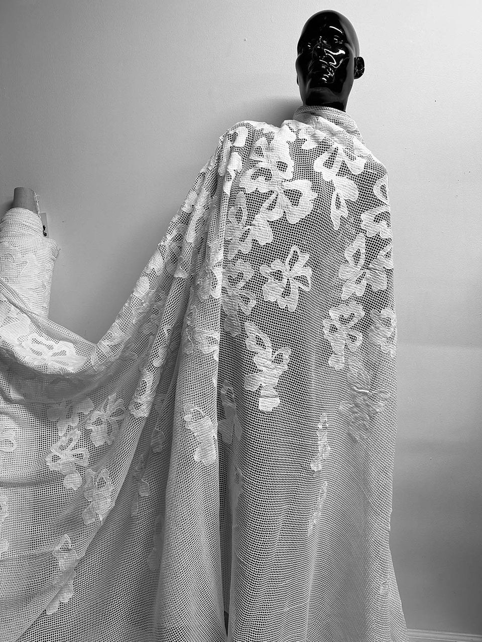 Cotton Embroidered Heavy Netting - L'Etoffe Fabrics LLC