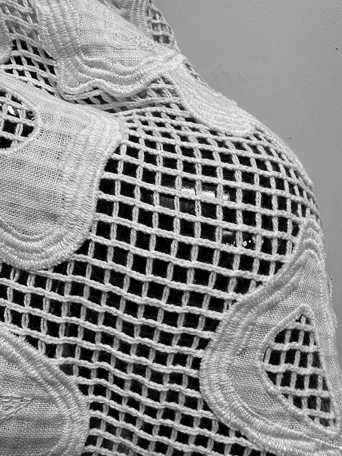 Cotton Embroidered Heavy Netting - L'Etoffe Fabrics LLC