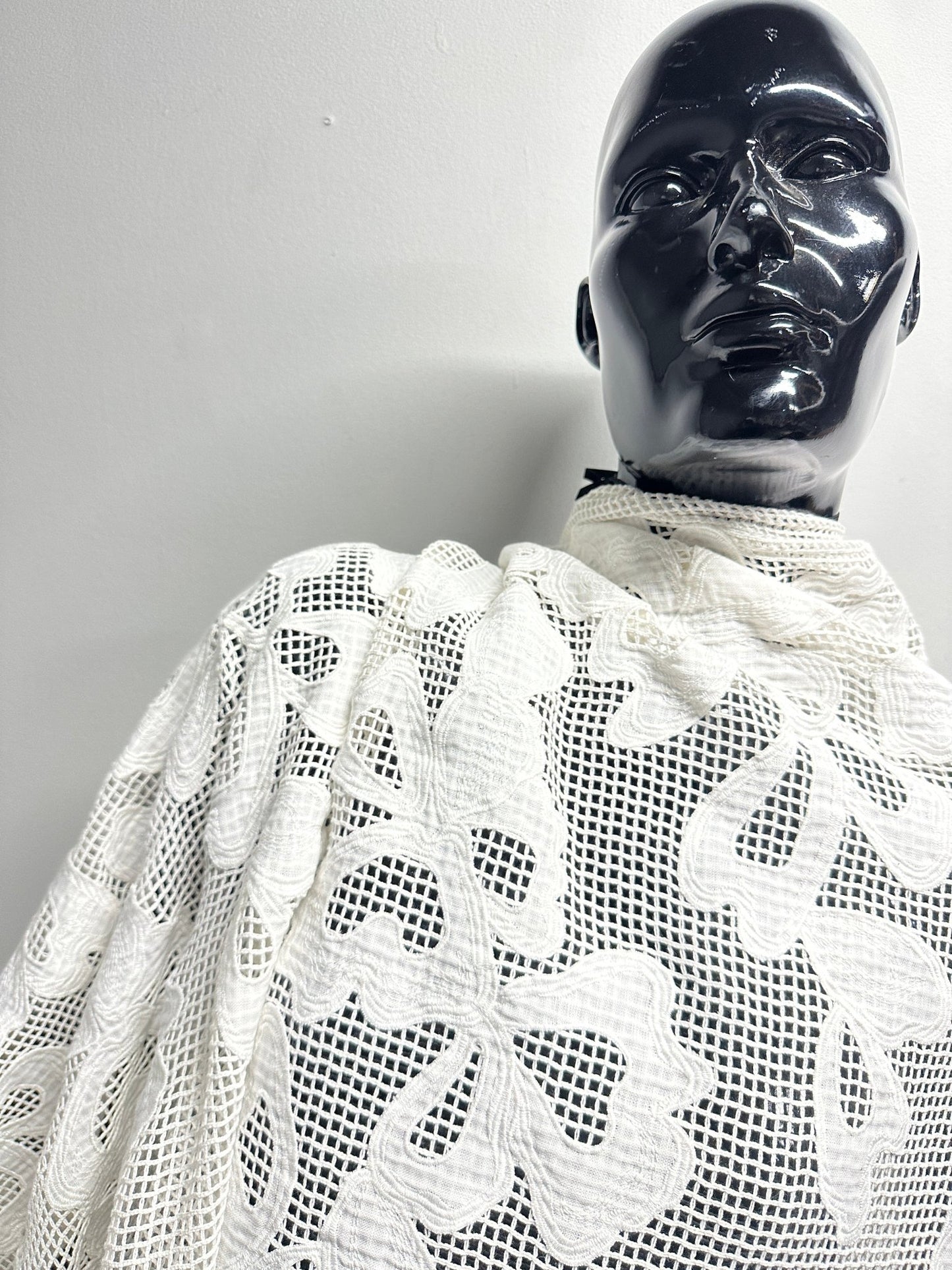 Cotton Embroidered Heavy Netting - L'Etoffe Fabrics LLC