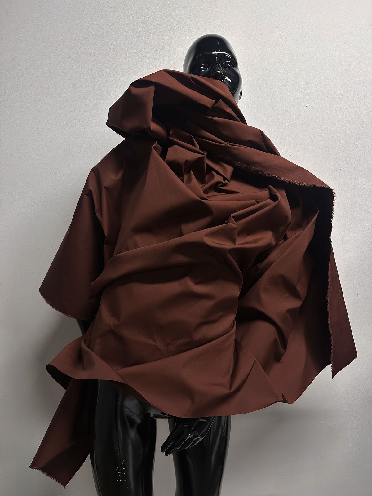 Crisp Cotton Windbreaker Jacket Canvas - Milk Chocolate - L'Etoffe Fabrics LLC