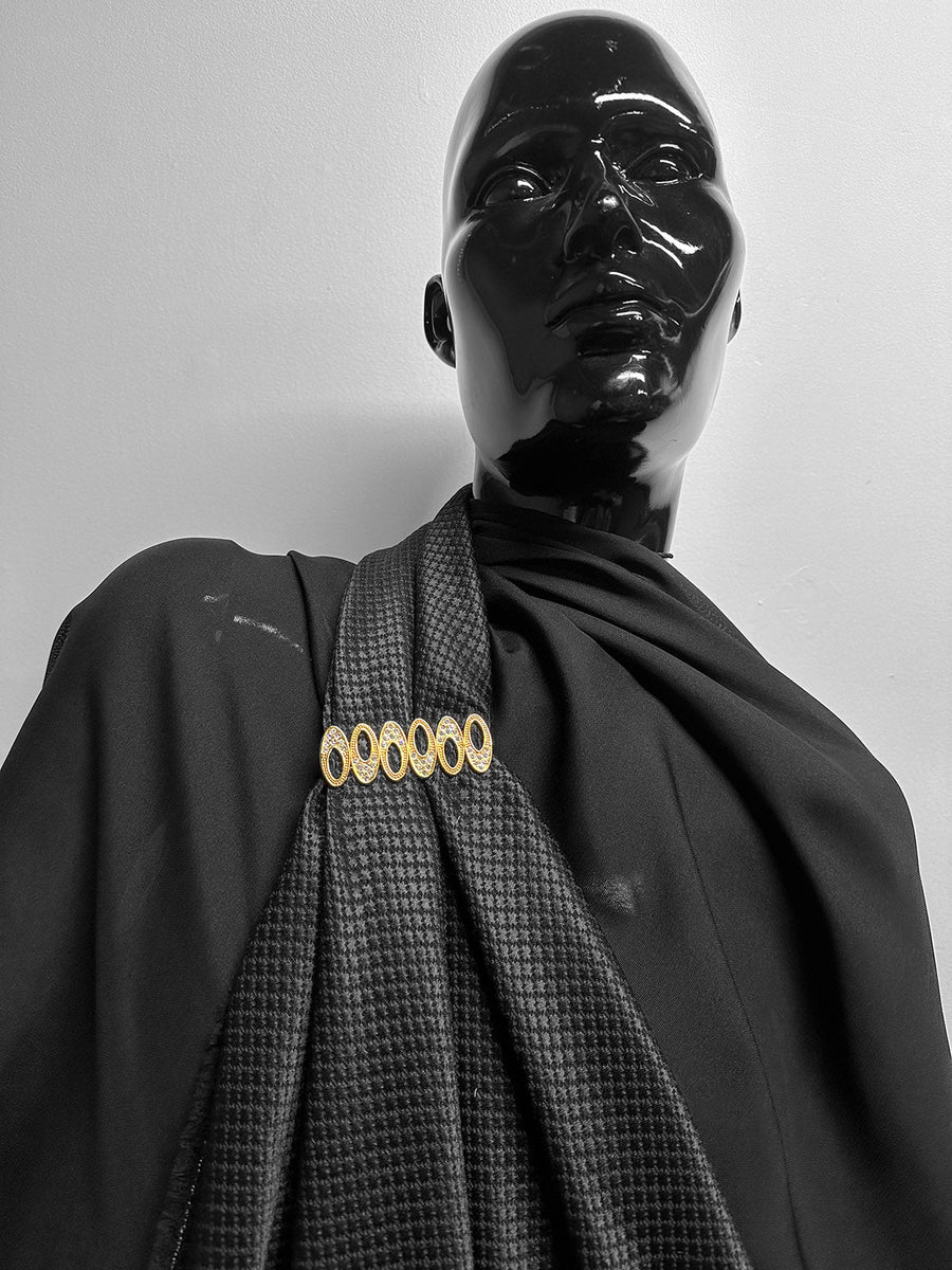 Crystal Oval Sash Holder - L'Etoffe Fabrics LLC