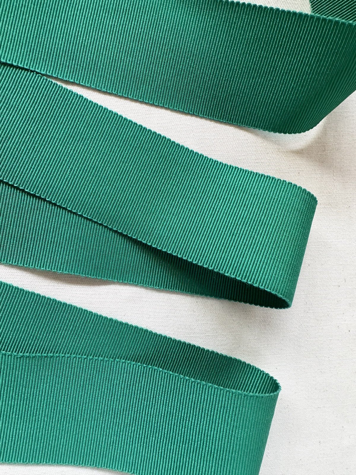 Cyan Petersham Grosgrain Ribbon By The Yard 38mm - L'Etoffe Fabrics LLC