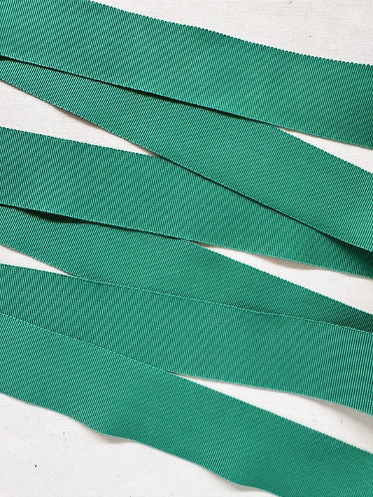 Cyan Petersham Grosgrain Ribbon By The Yard 38mm - L'Etoffe Fabrics LLC