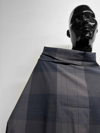 Dark Cotton Plaid Shirting - L'Etoffe Fabrics LLC