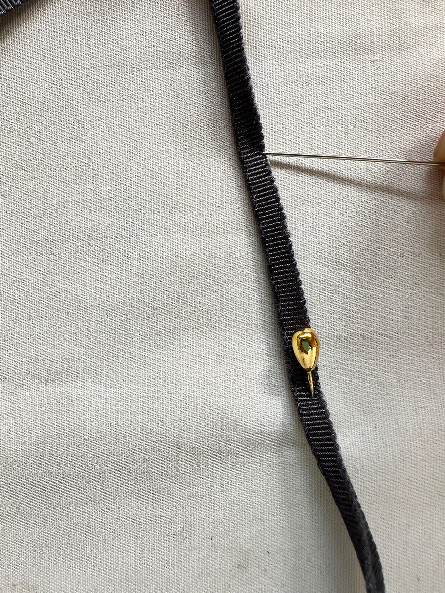 Dark Grey Rayon Petersham Grosgrain Binder (Copy) - L'Etoffe Fabrics LLC