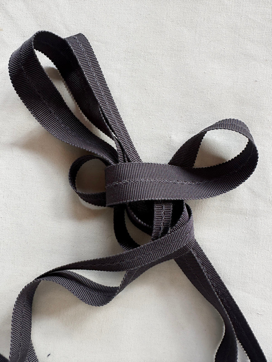 Dark Grey Rayon Petersham Grosgrain Binder (Copy) - L'Etoffe Fabrics LLC