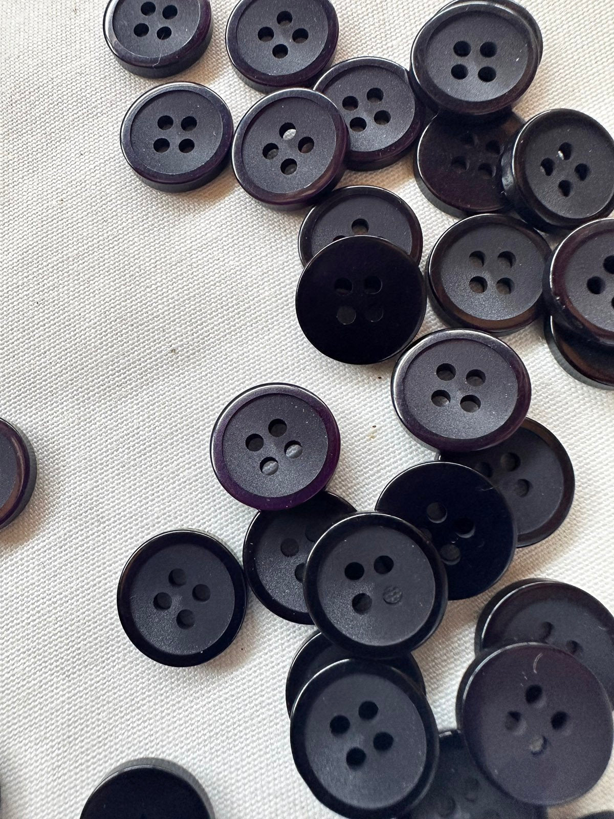 Dark Purple Sleek Shirt Buttons Per Dozen - L'Etoffe Fabrics LLC