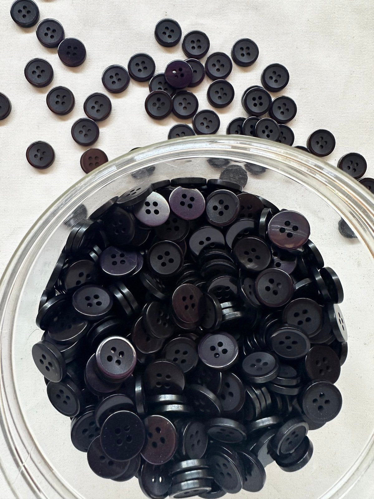 Dark Purple Sleek Shirt Buttons Per Dozen - L'Etoffe Fabrics LLC