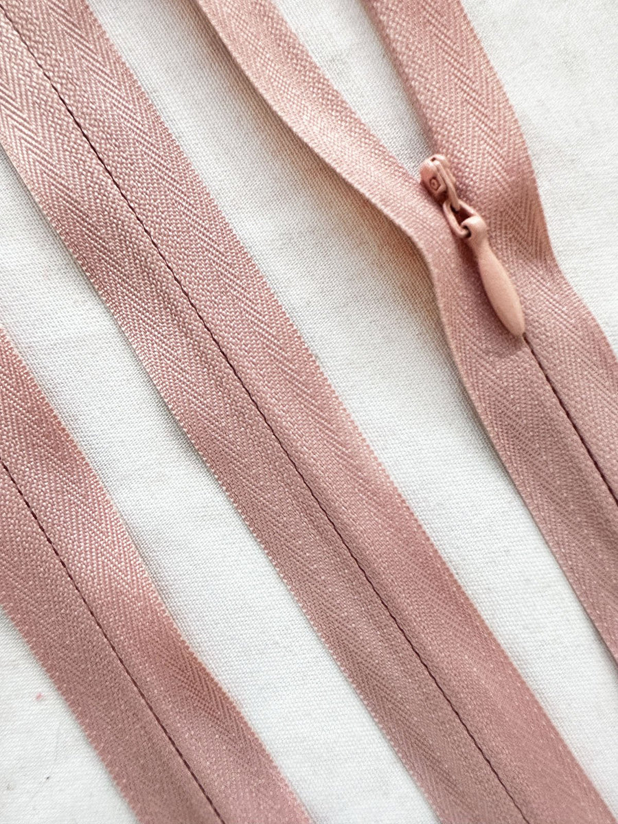 Deadstock Invisible Zipper 34" Rose - L'Etoffe Fabrics LLC