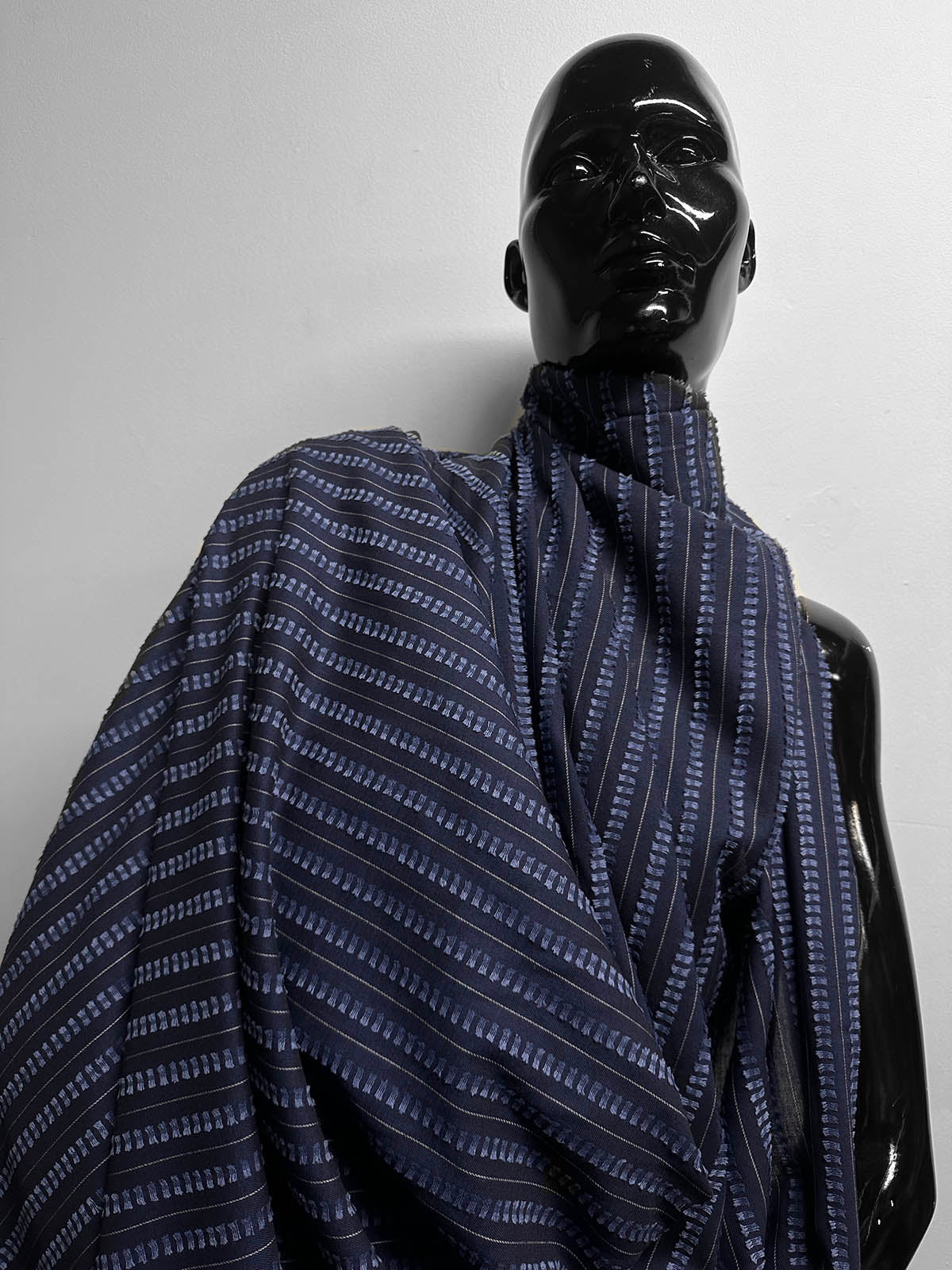 Deadstock Japanese Cotton Dobby Twill Blue - L'Etoffe Fabrics LLC