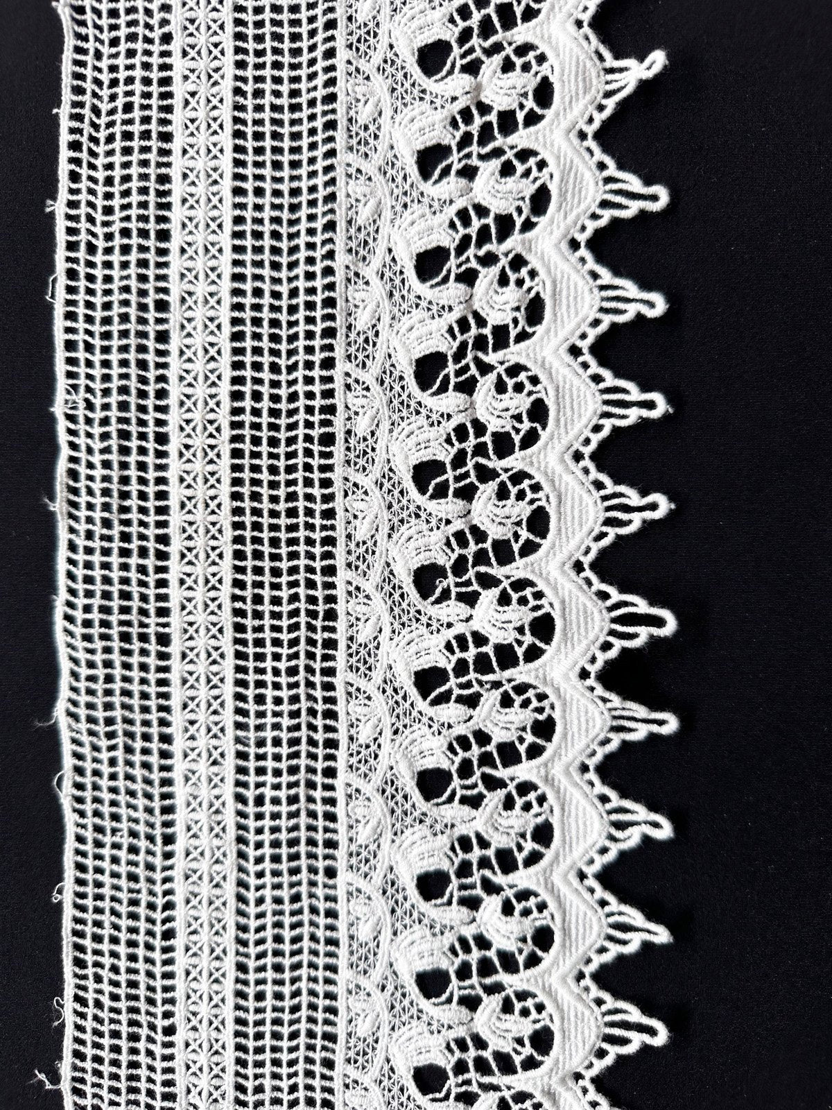 Deadstock Johnny Was 6" Cotton Victorian Inspired Lace - L'Etoffe Fabrics LLC