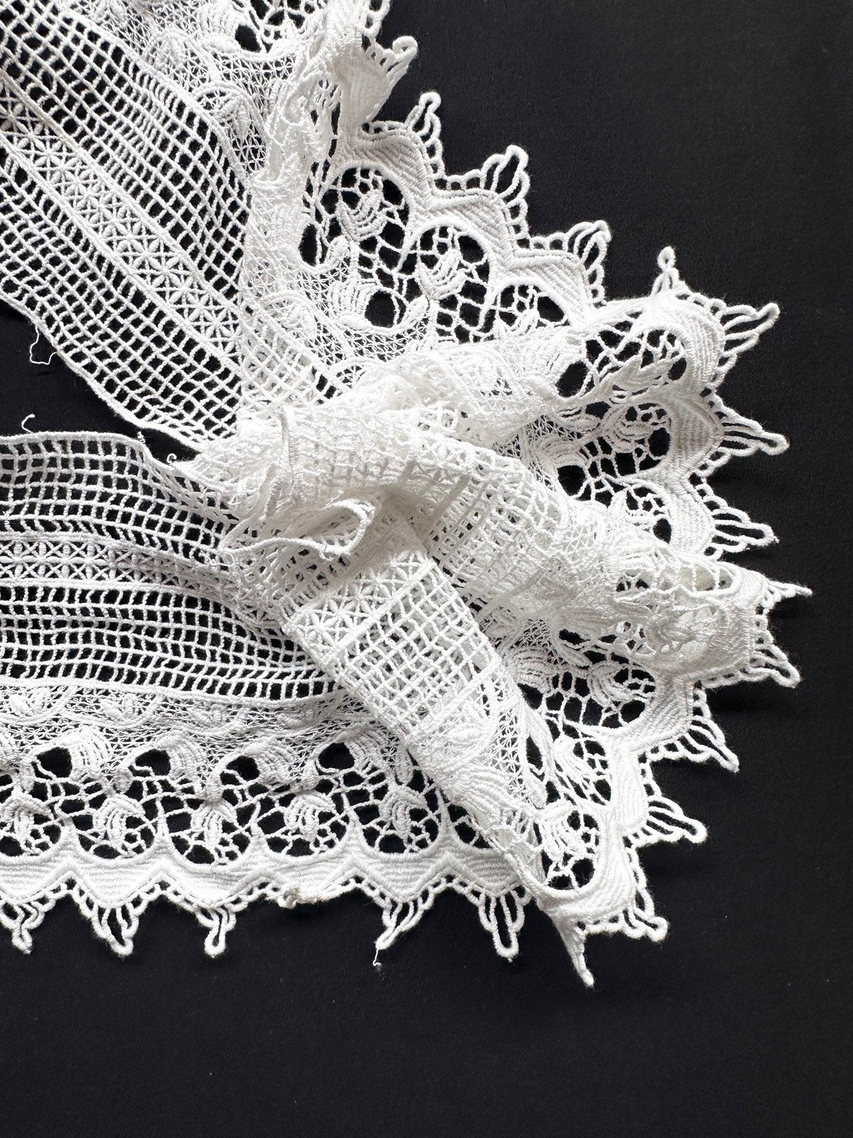 Deadstock Johnny Was 6" Cotton Victorian Inspired Lace - L'Etoffe Fabrics LLC