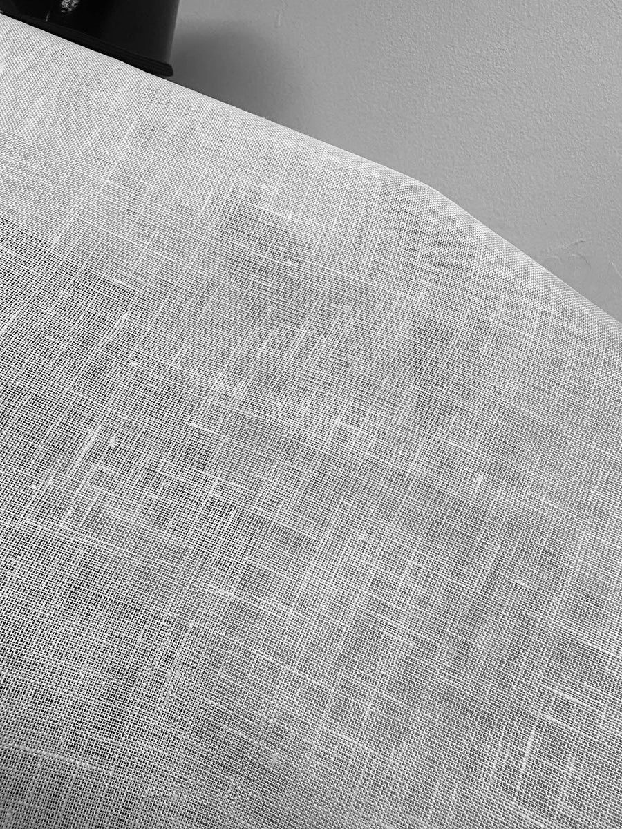 Deadstock White Linen Light with Slub - L'Etoffe Fabrics LLC