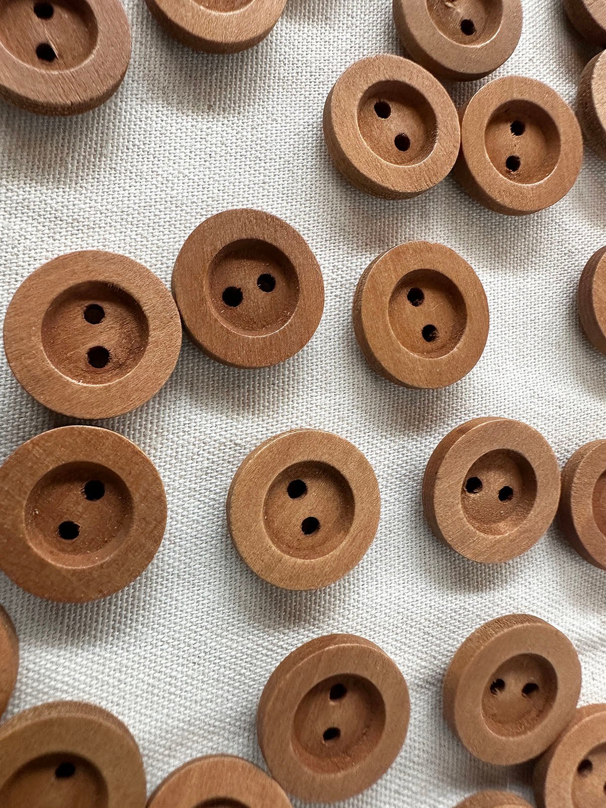 Deadstock Wood Shirt Buttons Per Dozen - L'Etoffe Fabrics LLC