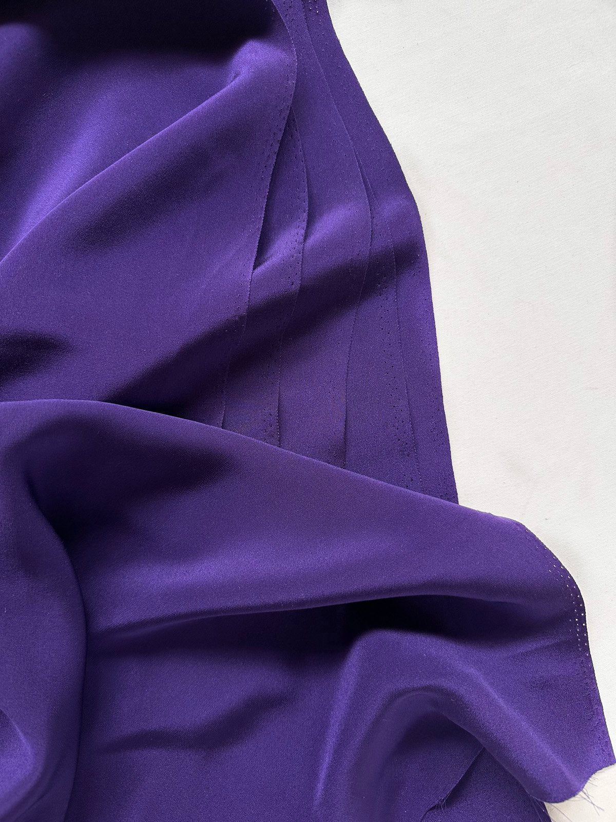 Deep Purple 4 Ply Silk Crepe De Chine - L'Etoffe Fabrics LLC