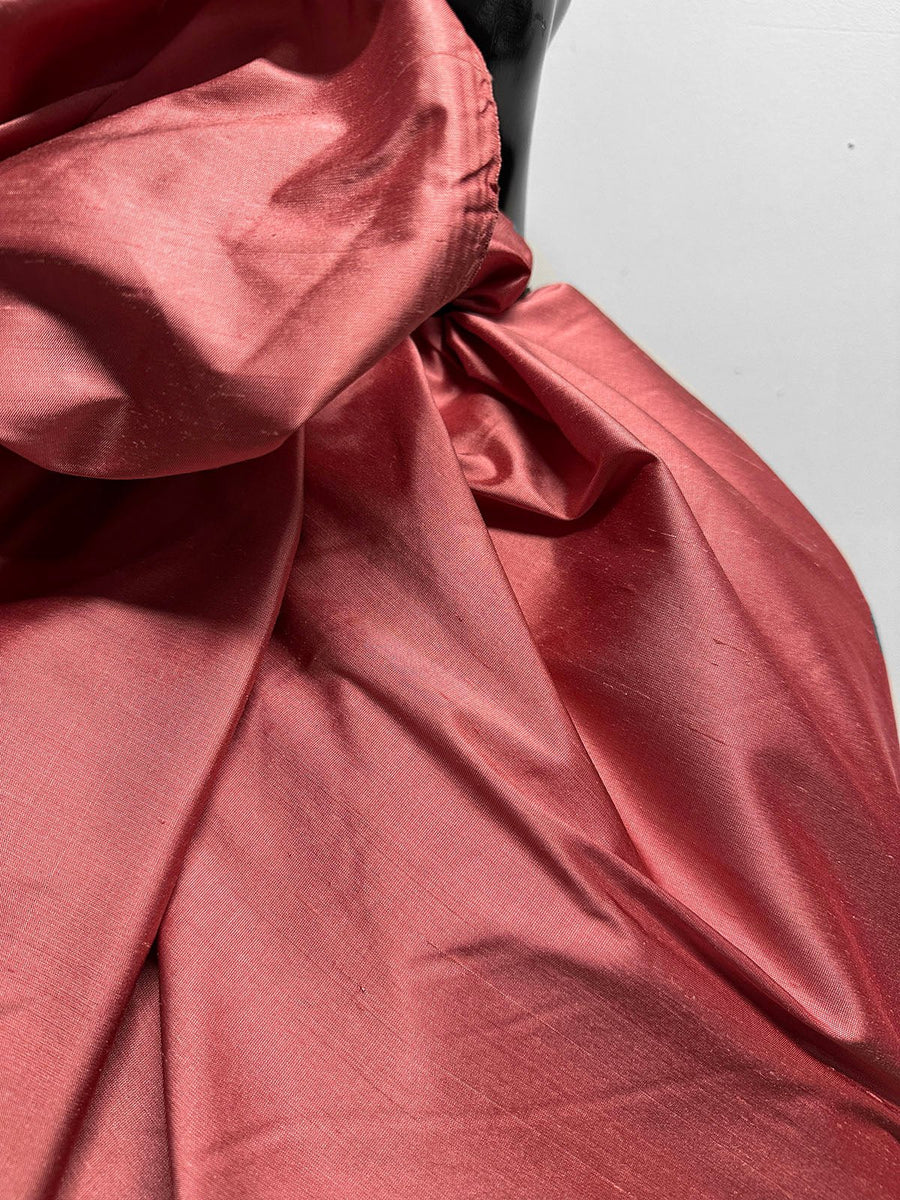 Deep Rose Silk Dupioni - L'Etoffe Fabrics LLC