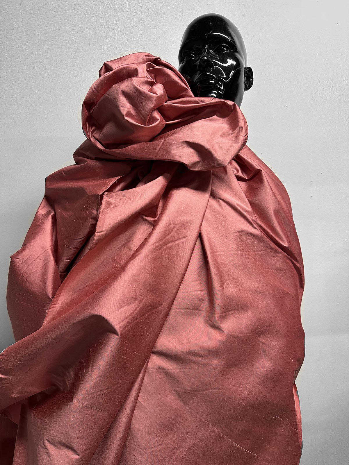 Deep Rose Silk Dupioni - L'Etoffe Fabrics LLC