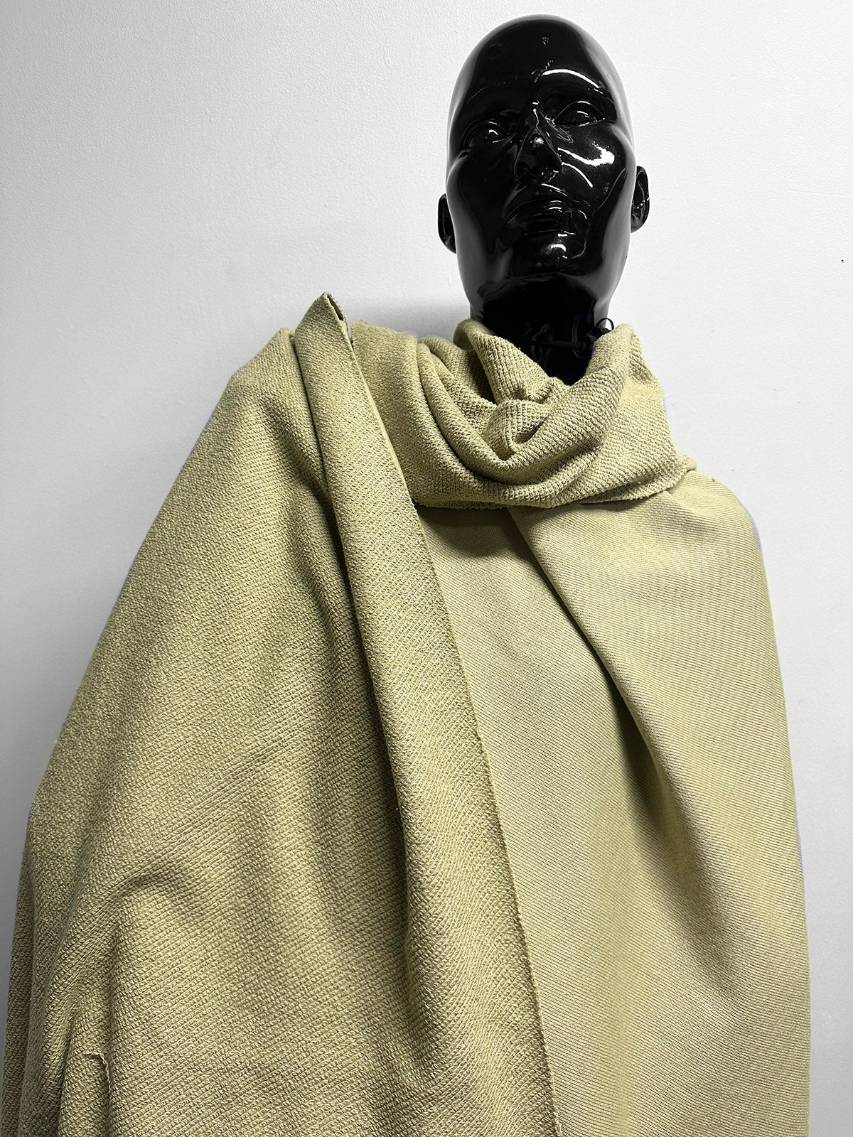 Designer All Cotton French Terry Remant In Sage - L'Etoffe Fabrics LLC