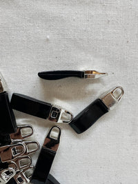Designer Deadstock Zipper Pulls - Black - L'Etoffe Fabrics LLC