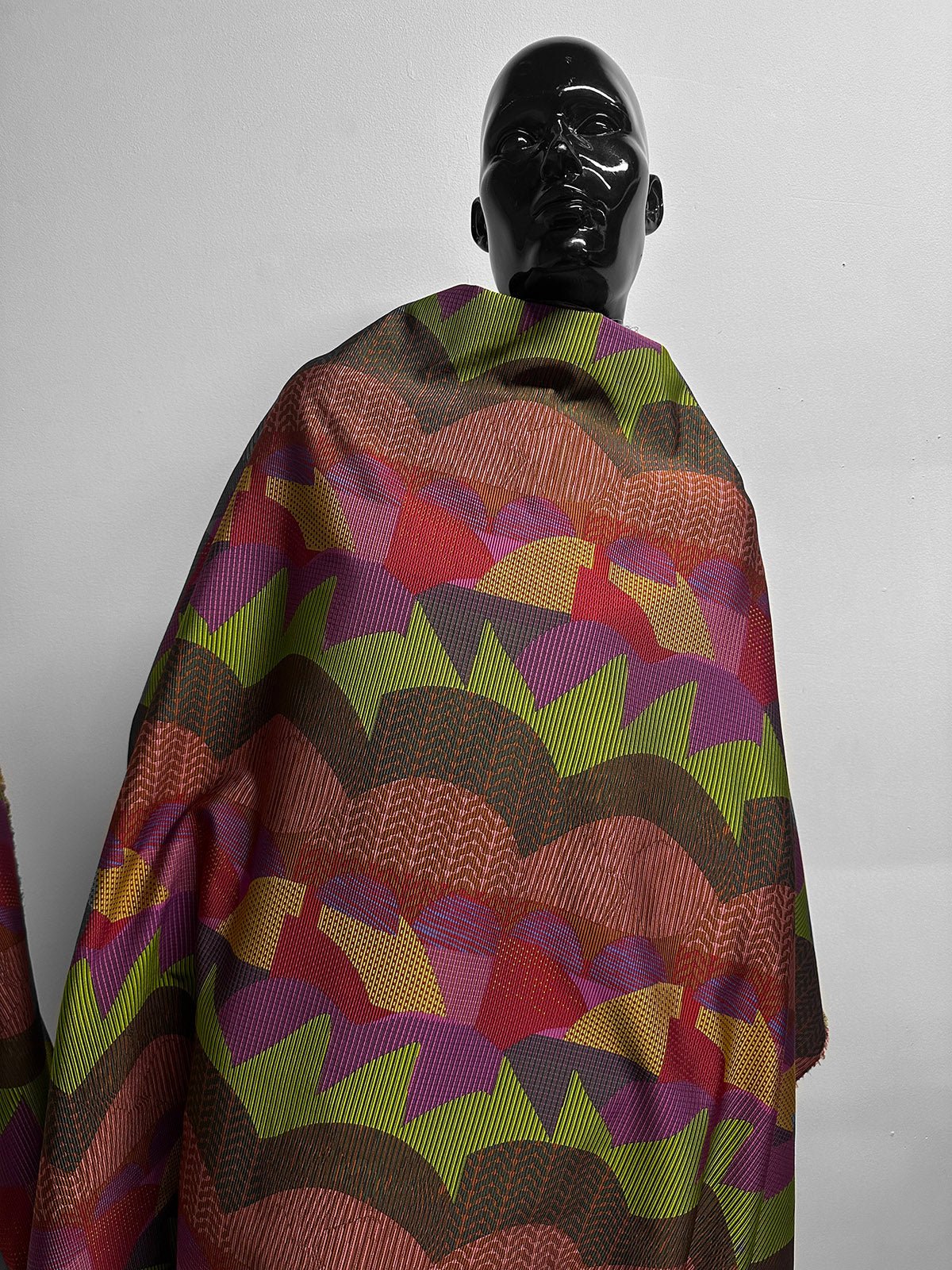 Designer Faille Sateen Woven Design - Bright - L'Etoffe Fabrics LLC