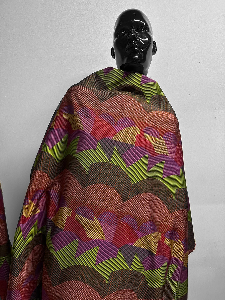 Designer Faille Sateen Woven Design - Bright - L'Etoffe Fabrics LLC