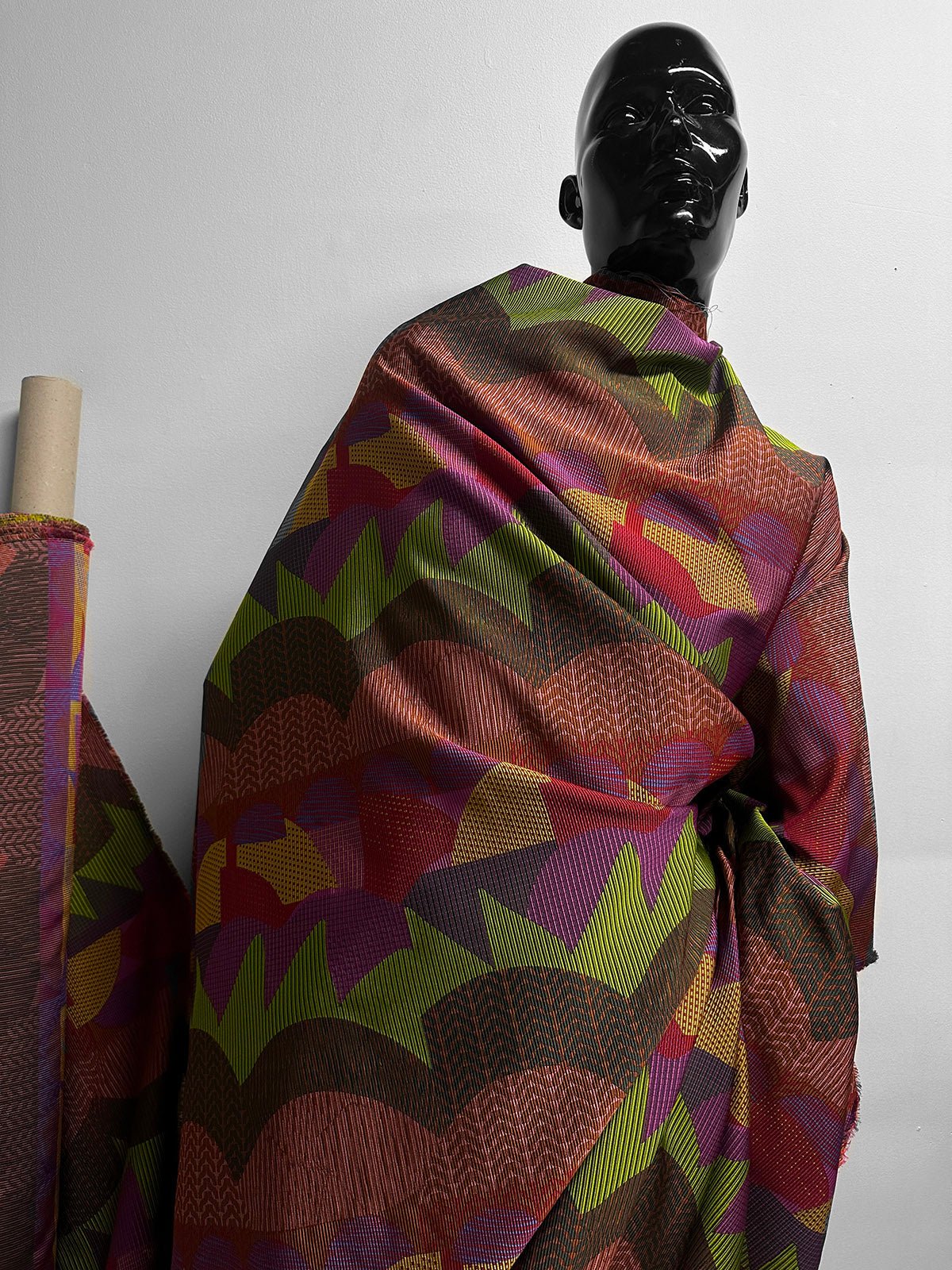 Designer Faille Sateen Woven Design - Bright - L'Etoffe Fabrics LLC