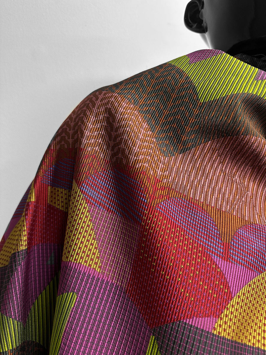 Designer Faille Sateen Woven Design - Bright - L'Etoffe Fabrics LLC