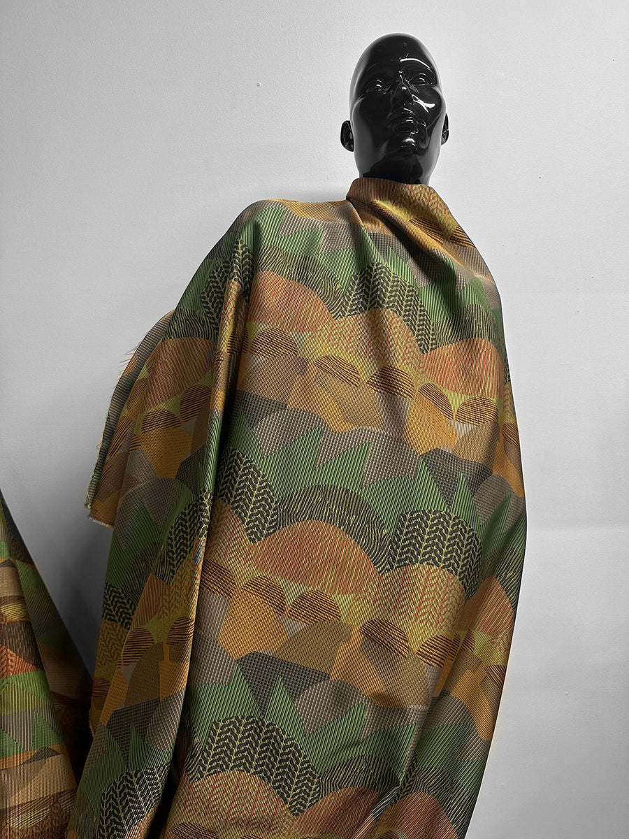 Designer Faille Sateen Woven Design - Earth - L'Etoffe Fabrics LLC