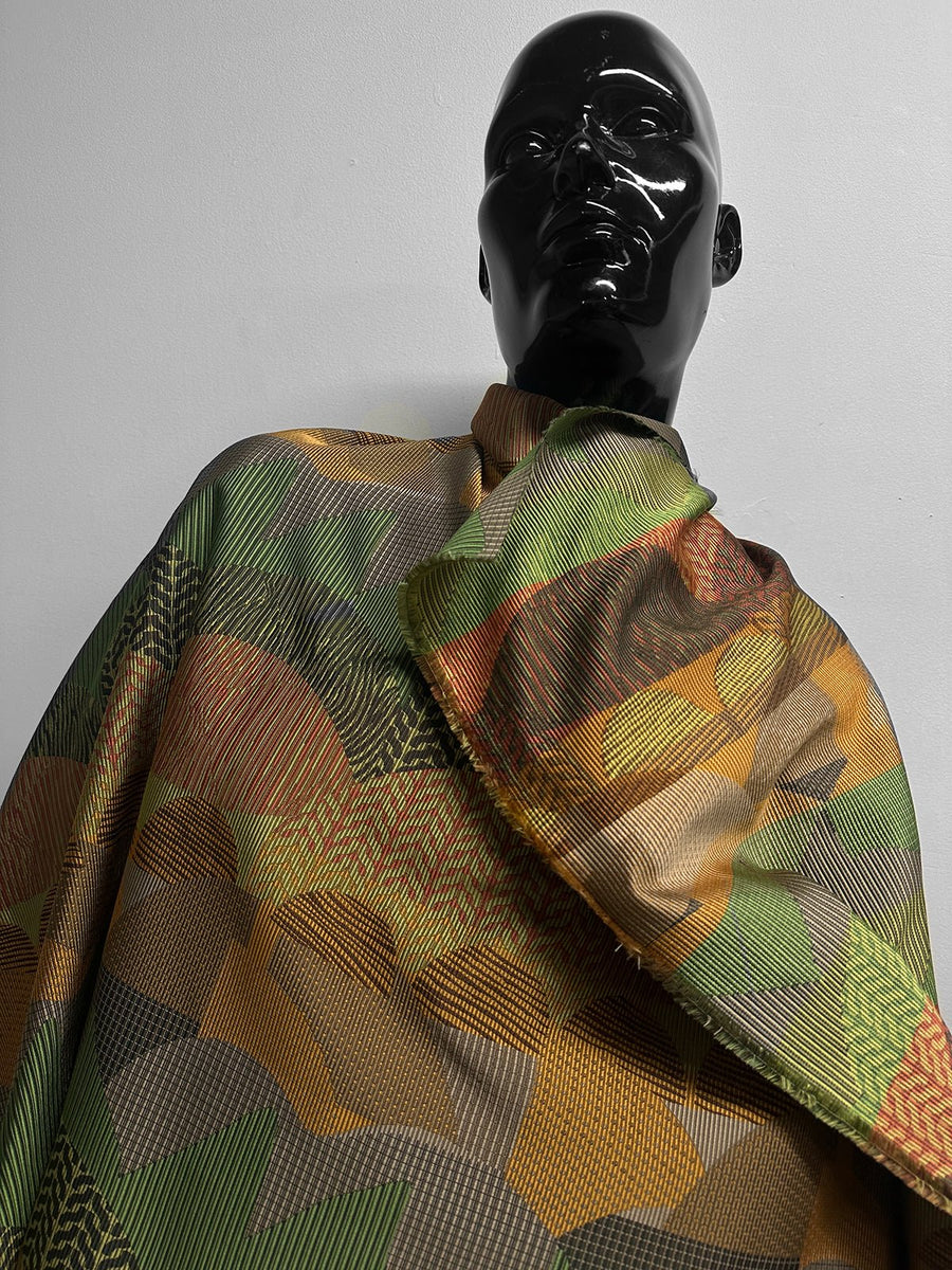 Designer Faille Sateen Woven Design - Earth - L'Etoffe Fabrics LLC