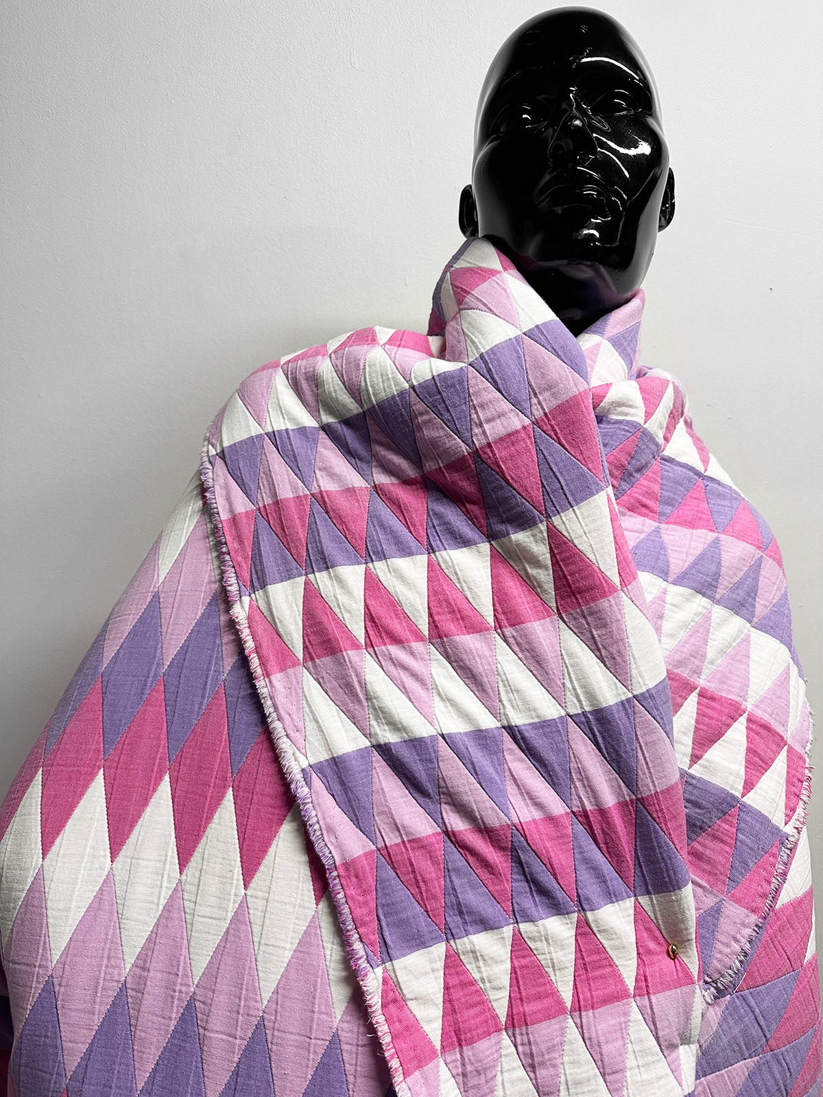 Deveaux France Double Faced Quilted Harlequin Fabric - L'Etoffe Fabrics LLC