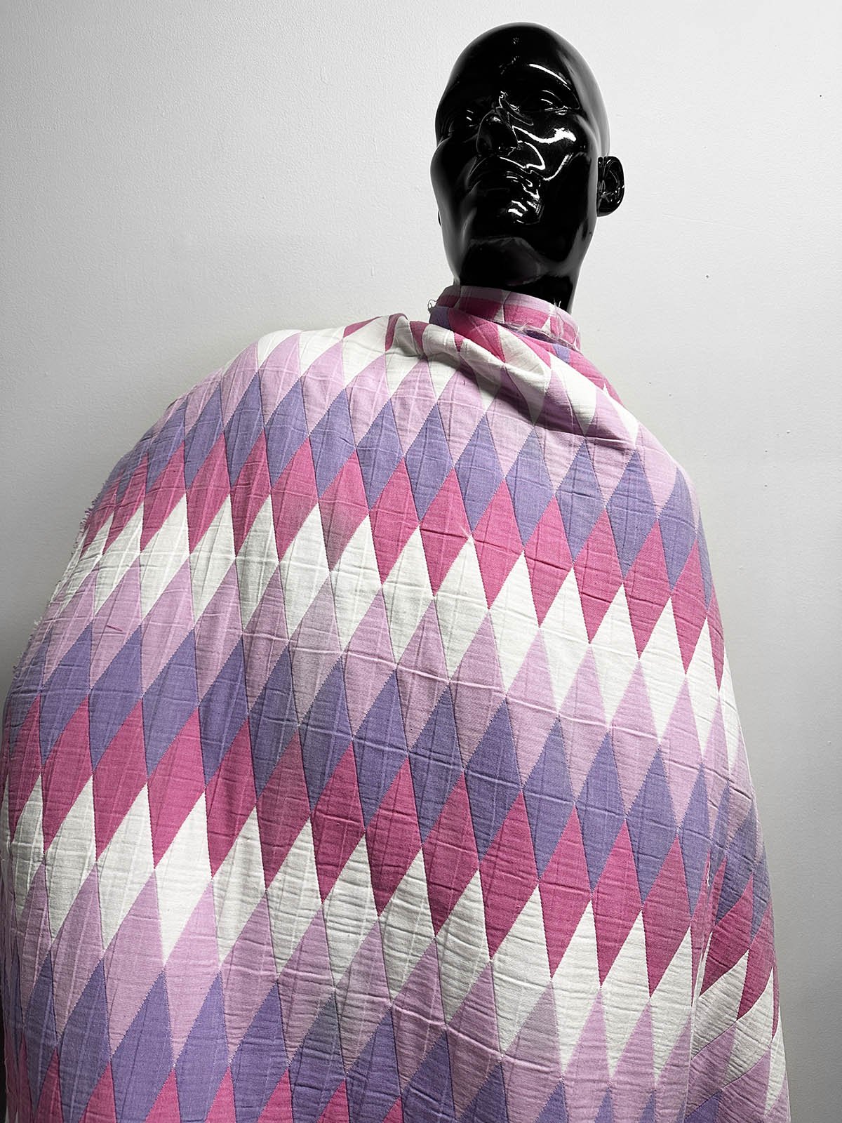 Deveaux France Double Faced Quilted Harlequin Fabric - L'Etoffe Fabrics LLC